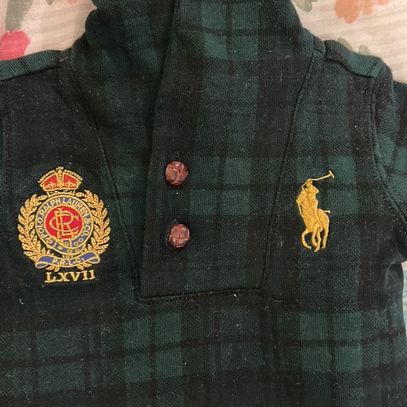 3 Ralph Lauren Long Sleeve Rompers. Footies. 3M - Picture 7 of 14